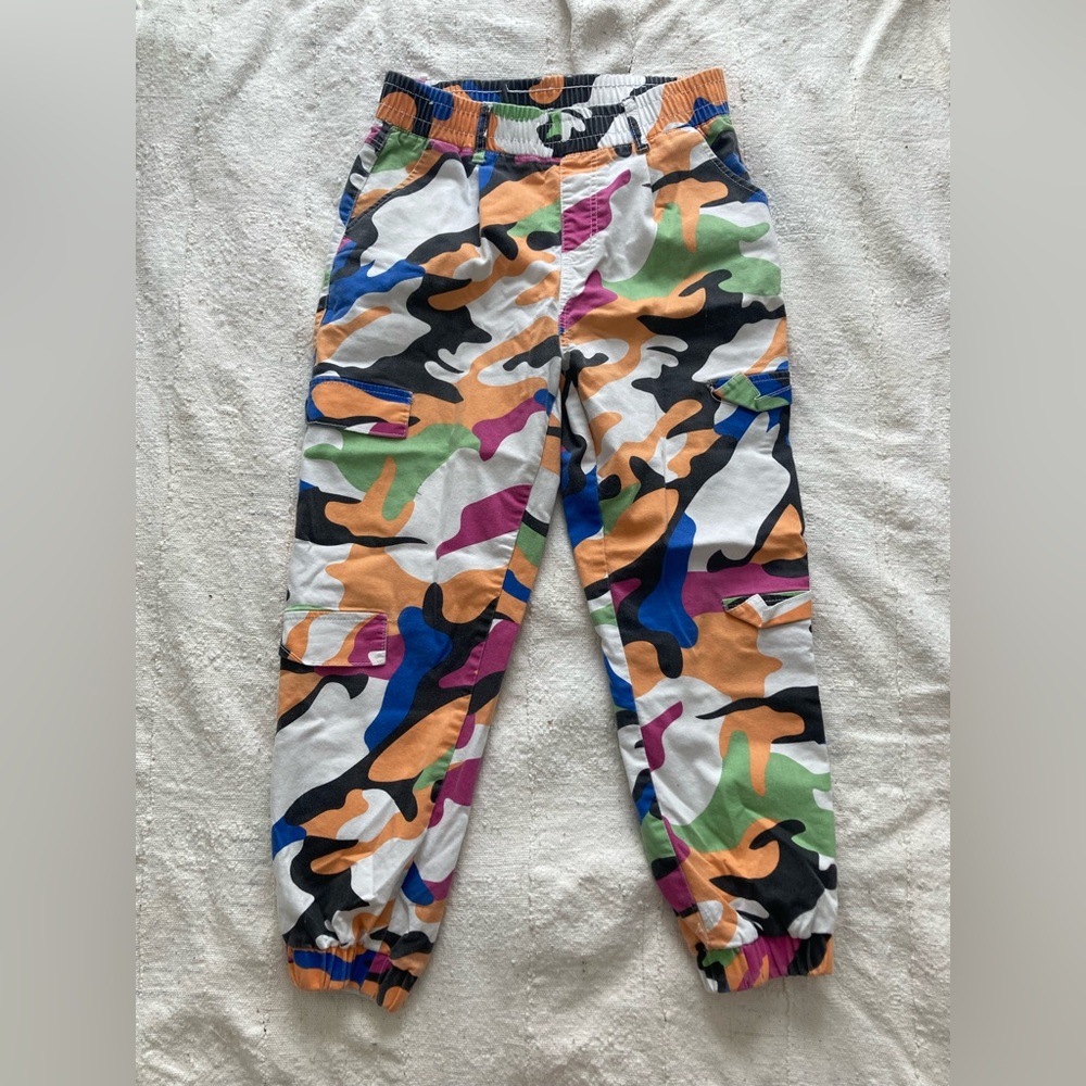Multicoloured Camo Cargo Pants